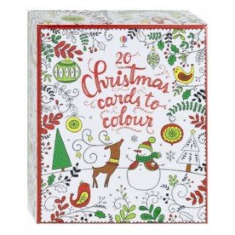 20 Christmas cards to colour