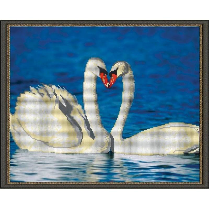 «Светлица» набор для вышивания бисером №015 «Лебеди» бисер Чехия 38x30см «Светлица» набор для вышивания бисером №015 «Лебеди» бисер Чехия 38x30см