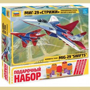 Самолет 'МиГ-29' авиагруппа 'Стрижи', 1/72 + клей, кисточка и краски (7310П) Самолет 'МиГ-29' авиагруппа 'Стрижи', 1/72 + клей, кисточка и краски (7310П)
