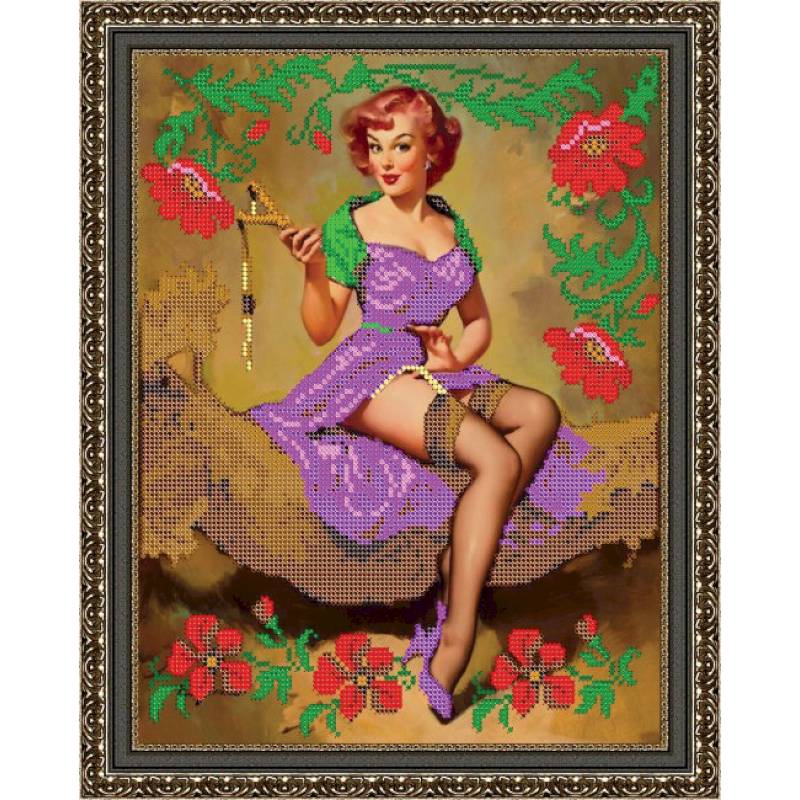 «Светлица» набор для вышивания бисером №279 «Шалость» бисер Чехия 24x30см