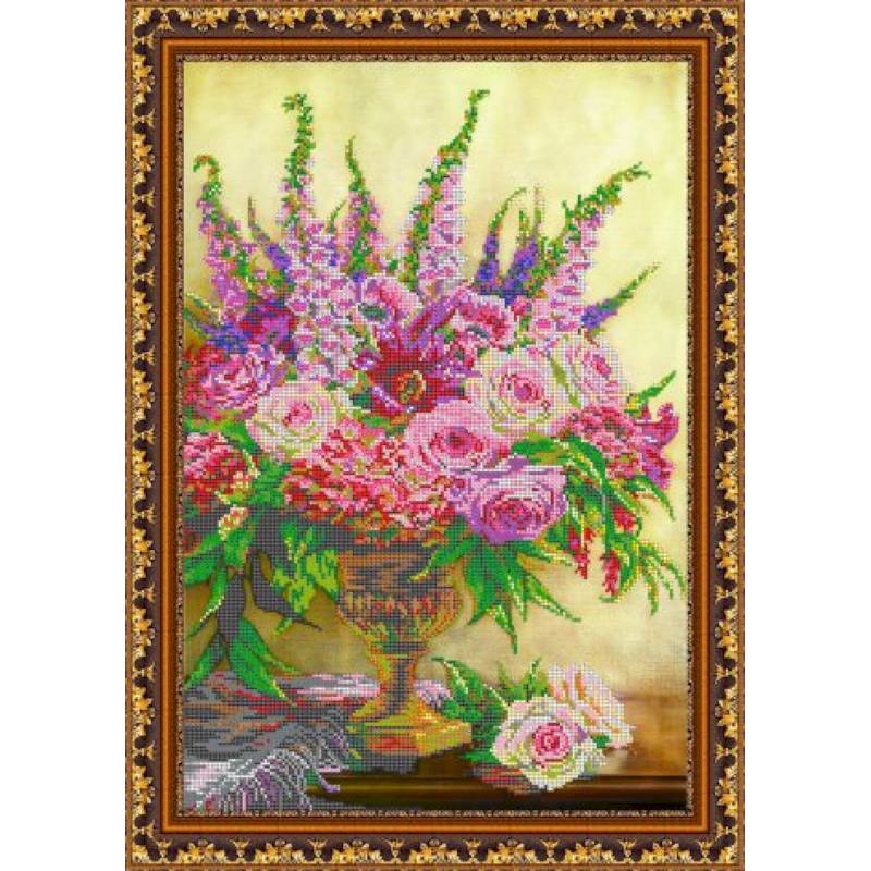 «Светлица» набор для вышивания бисером №153 «Цветы в вазе» бисер Чехия 34,1x47,7 см «Светлица» набор для вышивания бисером №153 «Цветы в вазе» бисер Чехия 34,1x47,7 см