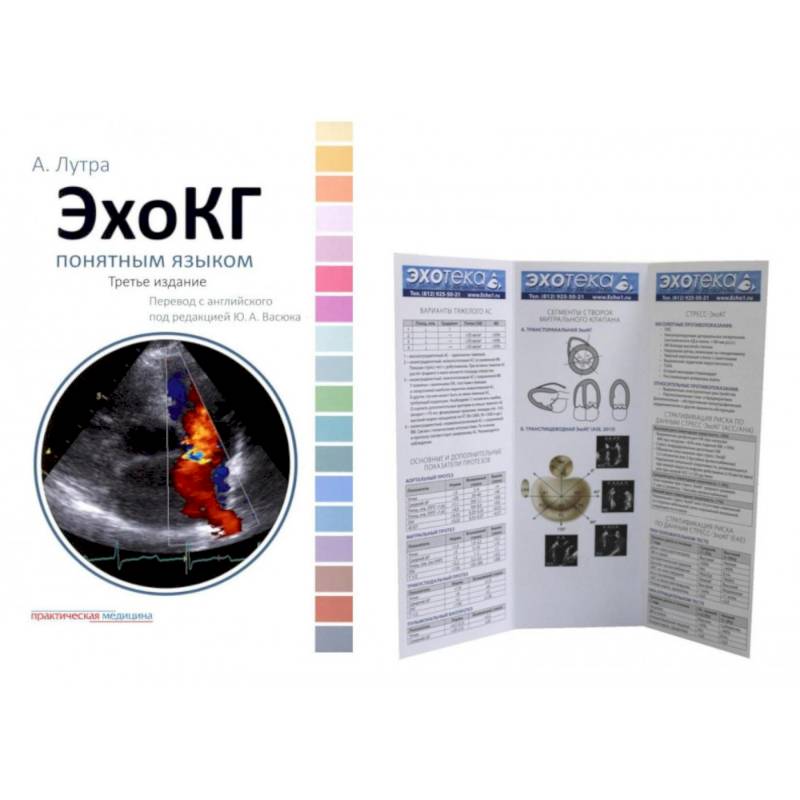 ЭхоКГ понятным языком. + Пособие по эхокардиографии (Буклет Эхотека) (комплект) ЭхоКГ понятным языком. + Пособие по эхокардиографии (Буклет Эхотека) (комплект)