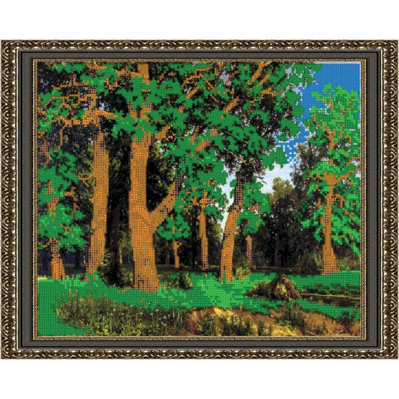 «Светлица» набор для вышивания бисером №242 «Дубовая роща» бисер Чехия 30x24см