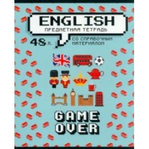 Тетрадь предметная Геймовер. Английский язык, 48 листов, клетка