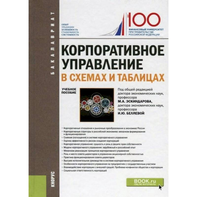 Корпоративное управление. В схемах и таблицах (бакалавриат). Учебное пособие Корпоративное управление. В схемах и таблицах (бакалавриат). Учебное пособие