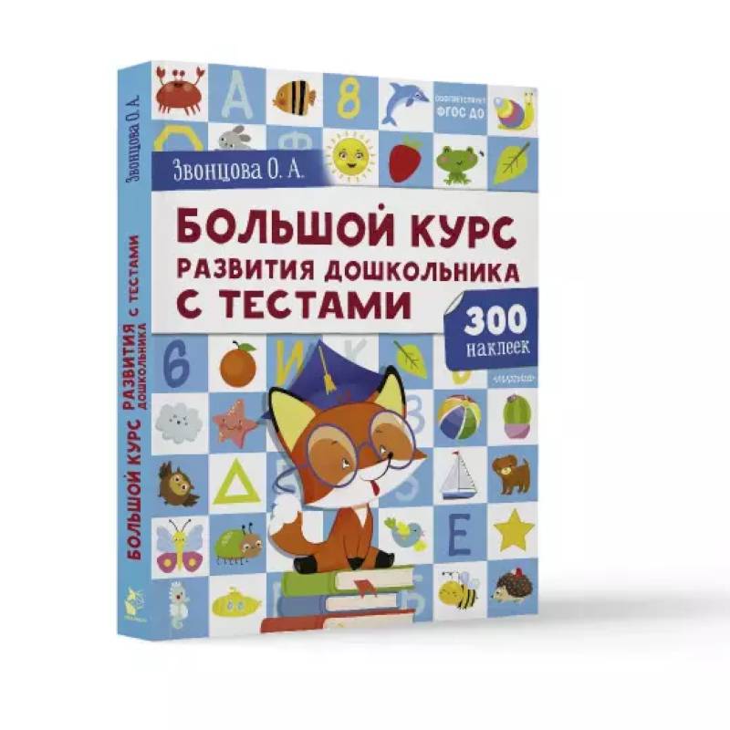 Большой курс развития дошкольника: с тестами и наклейками Большой курс развития дошкольника: с тестами и наклейками