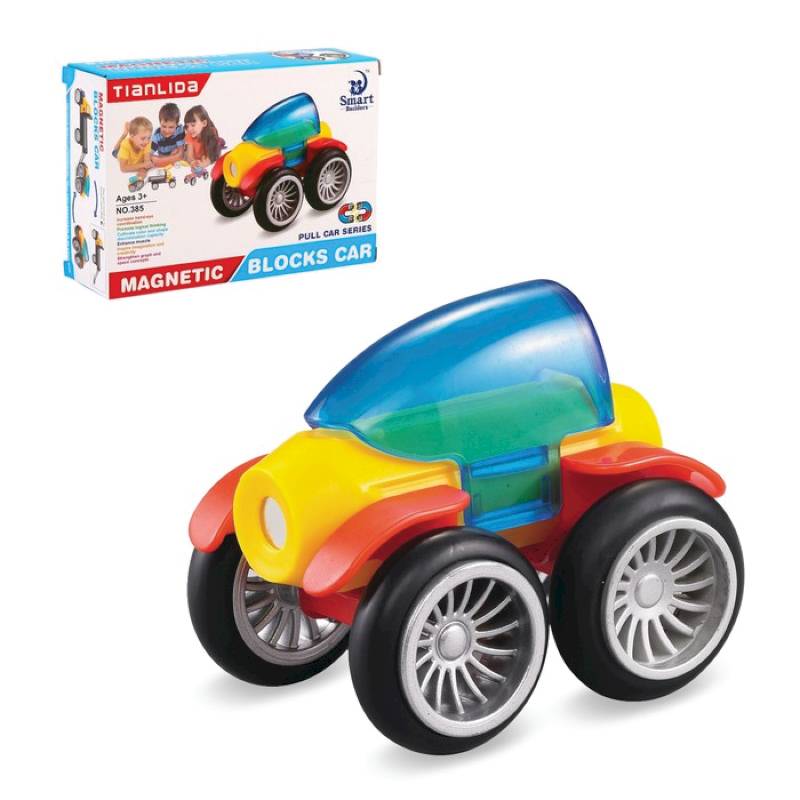 Конструктор магнитный «Машинка», 4 детали