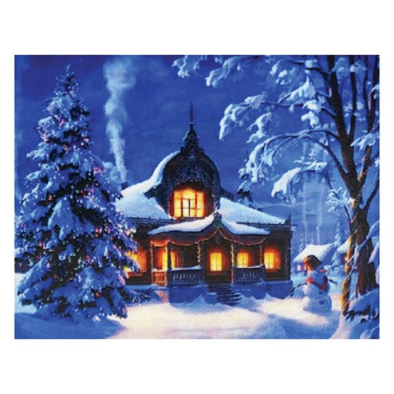 Алмазная вышивка с частичным заполнением «Зимняя сказка», 40x30 см. Набор для творчества Алмазная вышивка с частичным заполнением «Зимняя сказка», 40x30 см. Набор для творчества