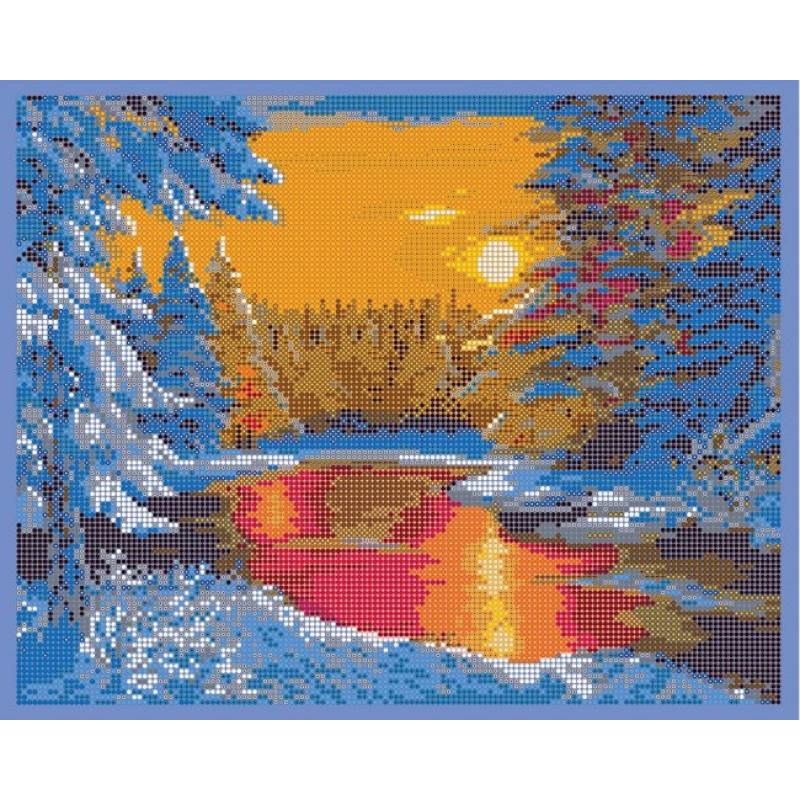 'Зимний пейзаж' 30x24см набор для вышивания чешским бисером 'Вышивочка' ВЛ-213П 'Зимний пейзаж' 30x24см набор для вышивания чешским бисером 'Вышивочка' ВЛ-213П