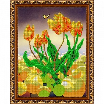 «Светлица» набор для вышивания бисером №388 «Тюльпаны» бисер Чехия 24x30 см «Светлица» набор для вышивания бисером №388 «Тюльпаны» бисер Чехия 24x30 см