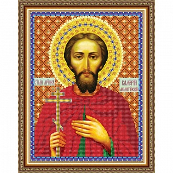 «Светлица» набор для вышивания бисером 8781 «Св. Валерий» бисер Чехия 19x24см