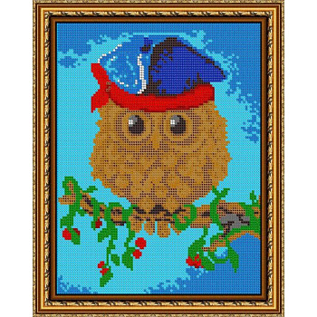 «Светлица» набор для вышивания бисером №491П «Летняя совушка» бисер Чехия 19x24 см