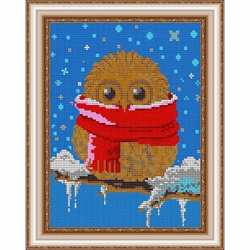 «Светлица» набор для вышивания бисером №493П «Зимняя совушка» бисер Чехия 19x24 см «Светлица» набор для вышивания бисером №493П «Зимняя совушка» бисер Чехия 19x24 см