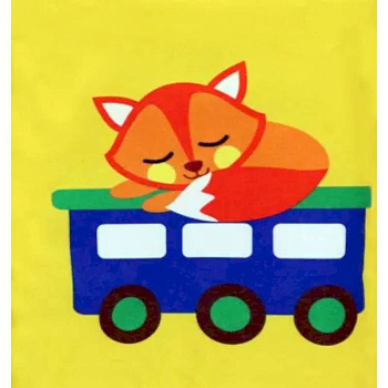 Мягкая книжка-бортик на кроватку Паровозик, с шуршалкой Мягкая книжка-бортик на кроватку Паровозик, с шуршалкой