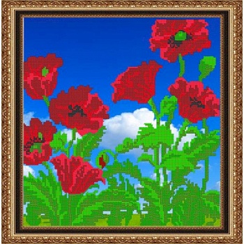 «Светлица» набор для вышивания бисером №029 «Маки» бисер Чехия 32,9x33,2 см «Светлица» набор для вышивания бисером №029 «Маки» бисер Чехия 32,9x33,2 см