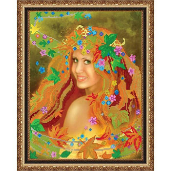 Набор для вышивания бисером №412 «Осенний ветер» бисер Чехия 24x30 см