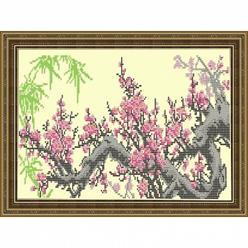 «Светлица» набор для вышивания бисером №034 «Сакура» бисер Чехия 36,6x18,8 см «Светлица» набор для вышивания бисером №034 «Сакура» бисер Чехия 36,6x18,8 см