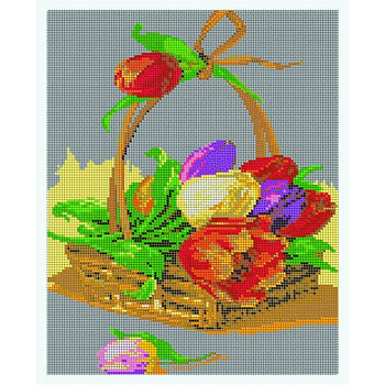 ВЛ-131П 'Корзина с тюльпанами' 24x30 см набор для вышивания чешским бисером 'Вышивочка' ВЛ-131П 'Корзина с тюльпанами' 24x30 см набор для вышивания чешским бисером 'Вышивочка'