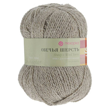 Овечья шерсть. Цвет 371-Натур.серый. 10х100 г Овечья шерсть. Цвет 371-Натур.серый. 10х100 г
