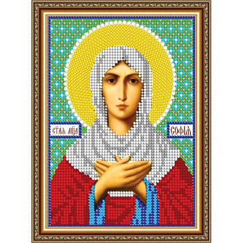 «Светлица» набор для вышивания бисером 8740М «Св. София» бисер Чехия 12x16см