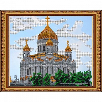 «Светлица» набор для вышивания бисером №174 «Храм Христа Спасителя» бисер Чехия 24x19 см