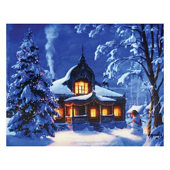Алмазная вышивка с частичным заполнением «Зимняя сказка», 40x30 см. Набор для творчества Алмазная вышивка с частичным заполнением «Зимняя сказка», 40x30 см. Набор для творчества