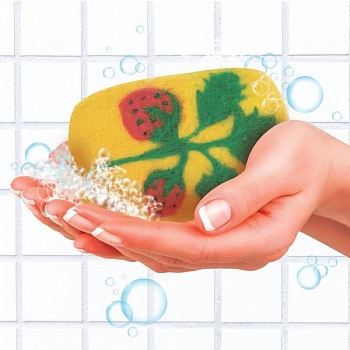 Игрушка из шерсти, мыло с мочалкой 'Ягоды' Игрушка из шерсти, мыло с мочалкой 'Ягоды'