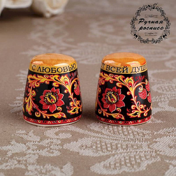 Сувенир напёрсток 'Хохлома', керамика Сувенир напёрсток 'Хохлома', керамика